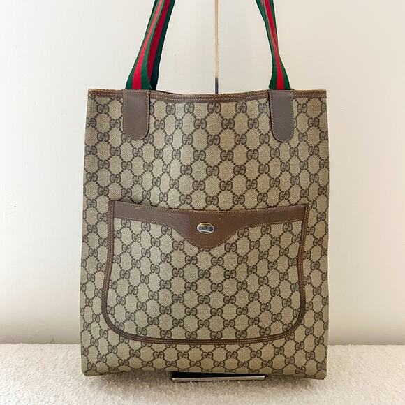 GUCCI Ophidia Coated Canvas and Leather Monogram Tote Bag - Picture 1 of 11